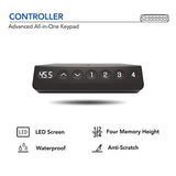 FLEXISPOT EN1 Electric Height Adjustable Standing Desk 55 x 28 Inches Whole-Piece Board Memory Controller Home Office Desk(Black Frame + 55" Black FLEXISPOT