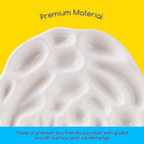 MEEDEN Porcelain Paint Palette, Ceramic Watercolor Pallet Mixing Tray, Rose Shaped Design MEEDEN