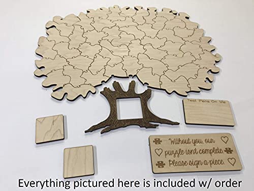 50pc Blank Wedding Tree Puzzle Guest Book Alternative. Add Your Own Personalization. A Great Guest Book Idea For a Wedding Reception, Birthday, Baby WoodArtSupply