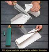 BeaverCraft LS6P1 Leather Strop Kit with Sharpening Polishing Compound 14" x 2" Knife Stropping Block & Honing Compound Knife Sharpener Leather Strop BeaverCraft