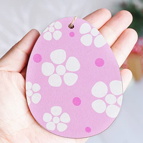 Yookat 50 Pieces Easter Egg Wooden Cutout Unfinished Wood Easter Egg Ornaments Egg Wood DIY Crafts Cutouts Easter Egg Unfinished Wood Slices for Yookat