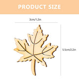 Amosfun 20PCS Wooden Maple Leaves Cutout Wood Slices Hollow Out Wood Pieces Crafts for DIY Crafting Ornament Decoration (Burlywood) Amosfun