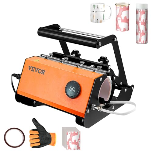 VEVOR Tumbler Heat Press Machine, Tumbler Press for 30OZ 20OZ Sublimation Straight Skinny Tumblers, with Knob Control Temp&Timer Setting for 11-16oz VEVOR
