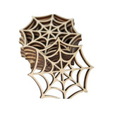 ALL SIZES BULK (12pc or 24pc) Unfinished Wood Wooden Laser Cutout Halloween Spider Web Dangle Earring Jewelry Blanks Shape Charms Crafts Made in Texan Wood Crafts