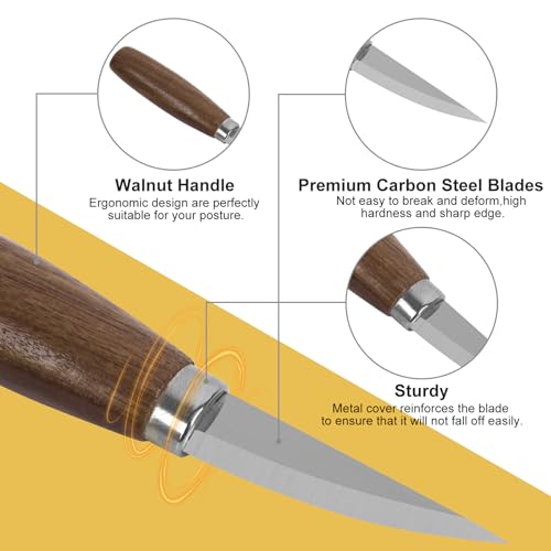 Wood Carving Tools, 26 PCS Wood Whittling kit for Beginners, Wood Carving Knife Set, Premium Whittling Knives Set for All Levels, Professional Neddie