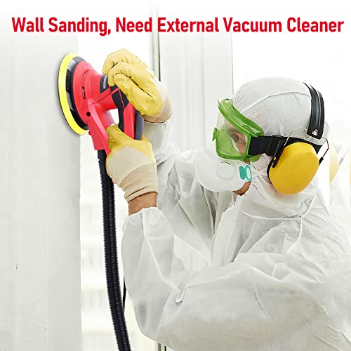 Electric Random Orbital Sander,PioneerWorks Brushless Motor,Powerful 350W & Low Vibration,10000 RPM,6-Inch For Woodworking, Polishing,Carpentry PioneerWorks