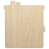 Storefront Market Business Unfinished Wood Shape Piece Cutout for DIY Craft Projects - 1/4 Inch Thick - 4.70 Inch Size Sniggle Sloth