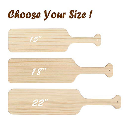 BATTIFE 2Pack 15 Inch Greek Fraternity Paddle, Unfinished Solid Pine Wood Paddles, Wooden Sorority Frat Paddle for Arts Crafts