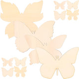 KALLORY 48pcs Unfinished Wooden Cutouts Butterfly Wood Cutouts Butterflies Blank Wood Slices Animals Painting Crafts for Kids DIY Home Decoration KALLORY