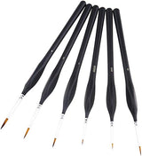 Pixiss Paint Brush Cleaner and Restorer, 4 Ounce Bottle - Small Paint Miniature Brushes Fine Tip 6pc Paintbrushes Set for Model Craft Warhammer GRAS Art Bundles