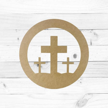 Easter Crosses in Circle, Unfinished Wood Craft, Build-A-Cross