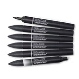 Winsor & Newton ProMarker Set, 6 Count, Blacks + Blender Winsor & Newton