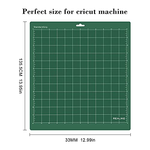 REALIKE Variety Cutting Mat for Cricut Maker 3/Maker/Explore 3/Air 2/Air/One,StandardGrip/LightGrip/StrongGrip/FabricGrip Multiple Adhesive 12x12 - WoodArtSupply