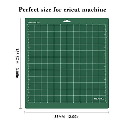 REALIKE Variety Cutting Mat for Cricut Maker 3/Maker/Explore 3/Air 2/Air/One,StandardGrip/LightGrip/StrongGrip/FabricGrip Multiple Adhesive 12x12 - WoodArtSupply