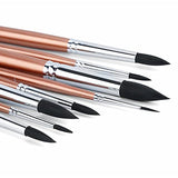 Transon 8pcs Round Watercolor Paint Brush Set Goat Hair for Watercolors,Acrylics,Inks,Gouache,Oil and Tempera TRANSON