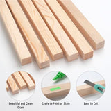 Square Wooden Dowel Rods, 6 PCS 3/4" x 12" Square Wood Dowel Rods Wooden Sticks for Crafts, Unfinished Hardwood Sticks Wood Strips for Woodworking, Coowayze
