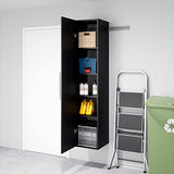 Prepac HangUps 15 in Narrow Garage Storage Cabinet, W x 72" H x 16" D, Black Prepac