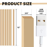 20PCS Square Basswood Dowel Rods – 3/8 x 12 Inch Bass Wood Rods Long Wooden Sticks for Arts and DIY Projects Unfinished Wood Dowel Rod Craft Sticks YARRD