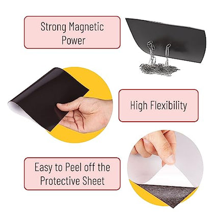 Mr. Pen- Adhesive Magnetic Sheets, 4" x 6", 10 Pack, with Adhesive Backing, Flexible Picture Magnets, Cuttable Magnetic Sheets. - WoodArtSupply