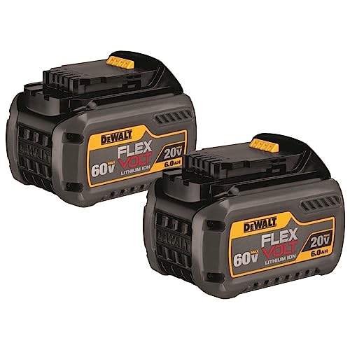 DEWALT 20V/60V MAX* Batteries, Premium, 6.0-Ah, 2-Pack (DCB606-2) DEWALT