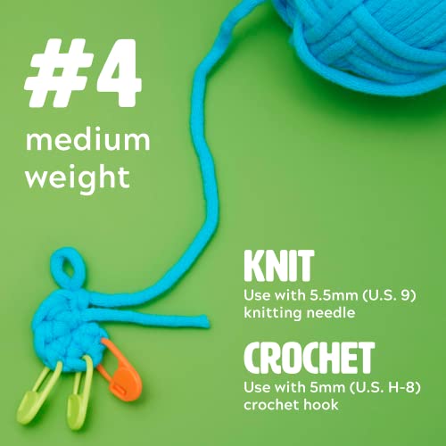 The Woobles Easy Peasy Yarn, Crochet & Knitting Yarn for Beginners with  Easy-to-See Stitches - Yarn for Crocheting - Worsted Medium #4 Yarn 