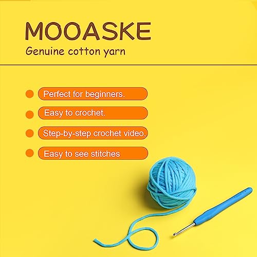 Mooaske Crochet Kit for Beginners with Crochet Yarn - Beginner Crochet Kit  for Adults with Step-by-Step Video Tutorials - Crochet Kits Model Dinosaur  - Wishupon