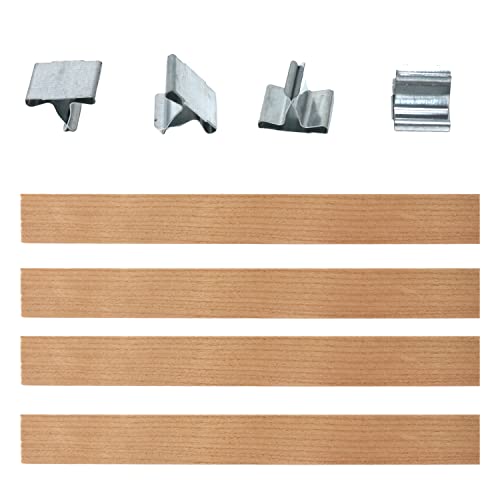 yueton 50PCS Crackling Wooden Candle Wicks Candle Making Wicks Smokeless Long Wood Wicks Candle Cores with 50PCS Metal Base for Wedding Birthday yueton