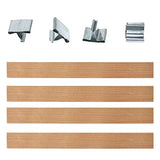 yueton 50PCS Crackling Wooden Candle Wicks Candle Making Wicks Smokeless Long Wood Wicks Candle Cores with 50PCS Metal Base for Wedding Birthday yueton