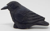Selsela Raven Black Bird Crow Figurine Statue Sculpture Art Miniature Wood Carving Decor Small Animal Selsela