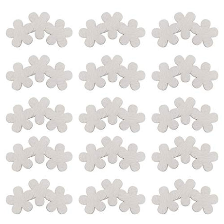 VOSAREA 100pcs Woody Flowers Sunflower Decorations for Home White Decor Hand Decor Wooden Scene Decor Unfinished Wooden Crafts Wooden Flowers Cutouts VOSAREA