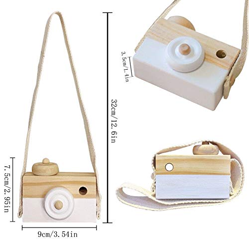 Baby Toy Wooden Mini Camera Toy, Baby Kids Cute Mini Sharpe Toy, Neck Hanging Photographed Props for Baby Toddlers Children Kids' Room Hanging Decor Cynzia