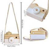 Baby Toy Wooden Mini Camera Toy, Baby Kids Cute Mini Sharpe Toy, Neck Hanging Photographed Props for Baby Toddlers Children Kids' Room Hanging Decor Cynzia
