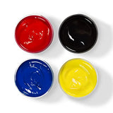 Speedball Fabric Screen Printing Ink Starter Set, 4-Colors, 4-Ounce for T-Shirt and Silkscreen Printmaking (Black, Yellow, Blue, Red) Speedball