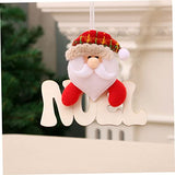 Anneome 4 Pcs Christmas Tree Hanging Pendant Unfinished Wooden Ornaments Christmas Hanging Pendant Letter a Ornament Santa Claus Accessories Anneome