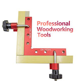 Evwoge Corner Squares for Picture Frame Box Cabinets Drawers 90 Degree Positioning Right Angle Squares and Clamps for Woodworking 4 Clamps and 2pcs Evwoge