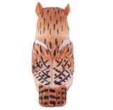 Selsela Great Horned Owl Keychain Ring Hook Clip Charm Farm Bird Miniature Wood Mini Figurine Small Animal Selsela