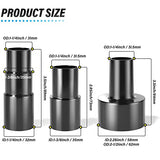MEANLIN 6 Pieces Universal Vacuum Hose Adapter Kit, 1-3/8" to 1-1/4", 2-1/2" to 1-1/4", 1-1/4" to 1-3/8" to 1-1/2", Plastic Vacuum Hose Connector MEANLIN