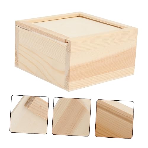 NOLITOY 6 Pcs small wooden box wood decor Unfinished Wooden Treasure Chest unfinished wood organizer plain Jewelry Collection Case Creative Jewelry NOLITOY