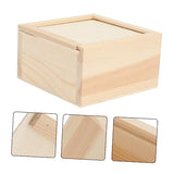 NOLITOY 6 Pcs small wooden box wood decor Unfinished Wooden Treasure Chest unfinished wood organizer plain Jewelry Collection Case Creative Jewelry NOLITOY