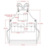 Jeanerlor Waxed Canvas Work Apron for Women with 11 Pockets Water-Resistant Tool Apron Smart Cross-Back Straps Design Adjustable S-M (Coffee) Jeanerlor