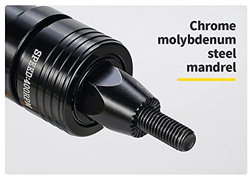 HIFESON Pneumatic Rivet Nut Gun with 1/4 & 5/16 & 3/8 Self-Locking Head Gun,Quick-Change Mandrels,Industrial Grade Adjustable Speed Air Rivnut Gun HIFESON