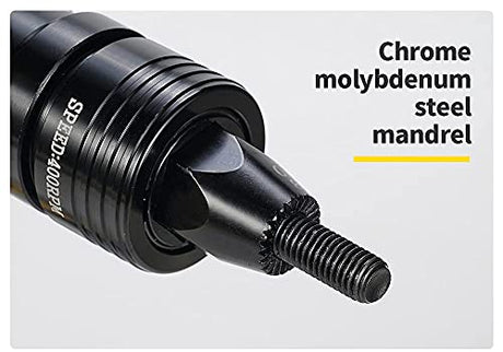 HIFESON Pneumatic Rivet Nut Gun with 1/4 & 5/16 & 3/8 Self-Locking Head Gun,Quick-Change Mandrels,Industrial Grade Adjustable Speed Air Rivnut Gun HIFESON