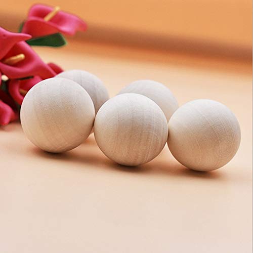 100 Pieces Round Wooden Ball Small Wood Craft Balls Natural Unfinished Wood Balls Wooden Spheres for DIY Projects Building, Kids Arts Crafts Toy, 3/8