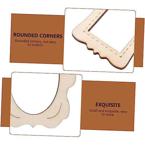 Anneome 40pcs Photo Frame Wedding Picture Frame Wedding Accessories Tablescape Decor Picture Frame Painting Craft Kit Wooden Picture Craft Frame Anneome