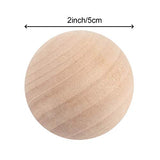 HAKZEON 45 PCS 2 Inch Wooden Round Ball, Unfinished Wood Spheres with Smooth Surface Natural Wooden Rounds for DIY, Arts, Crafts and Projects HAKZEON