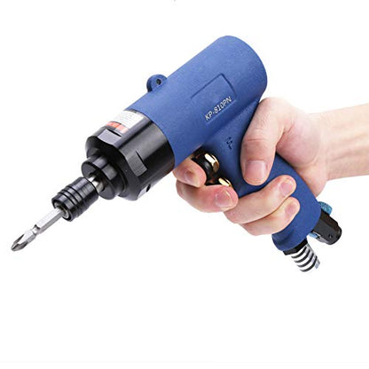 Pneumatic Air Screwdriver Impact Tapping Gun with Seesaw CW and CCW Switch and Double Hammer Strike Structure(Japanese air nozzle) - WoodArtSupply