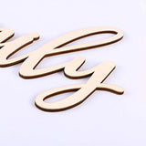 Family Wood Sign Cutout Family Wooden Letter Sign Hanging Decorative DIY Block Words Sign Door for Home Shop Hotel 2Pack Samanter