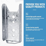 LukLoy 2x4 Brackets for Wood Rail, 20 Pack Fence Brackets Repair Kit Galvanized, Includes 140PCS 304 Stainless Steel Screws LukLoy