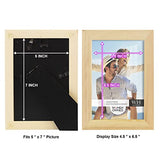 Renditions Gallery 5x7 inch Picture Frame Nature Wood Grain Frame, High-end Modern Style, Made of Solid Wood and High Definition Glass for Wall and Renditions Gallery
