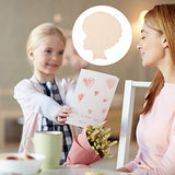 EXCEART Mother's Day Wood Chips Head Wooden Wreath Unfinished Wood Cutouts Girl Presents Mother and Son Gifts African Girl Wooden Cutouts Lady Gifts EXCEART